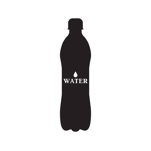 Zwart Silhouet Van Een Waterfles Vector Illustratie — Stockvector