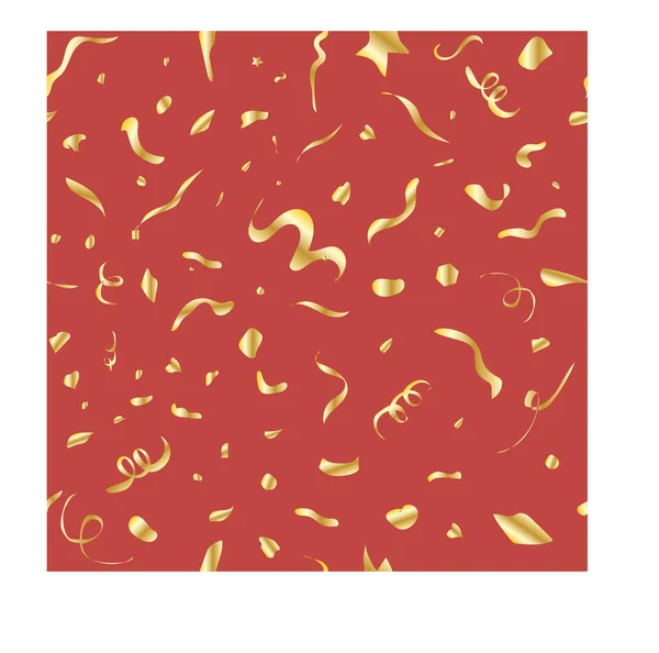 Vektorové konfety bezešvé vzorce. Zlaté tvary na bílém pozadí — Stockový vektor