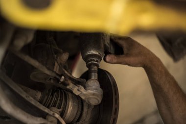 Araba Fren diski bir anlamı yok, mekanik denetler olmadığını görmek için canım