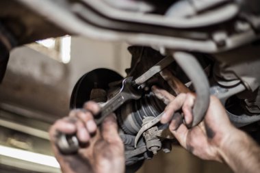 Araba Fren diski bir anlamı yok, mekanik denetler olmadığını görmek için canım