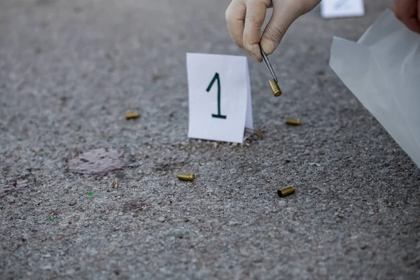 Suç mahalli, cinayet, soruşturma, çekim hizmet e hortumlar