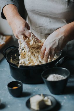 hamur hazırlama kadın.