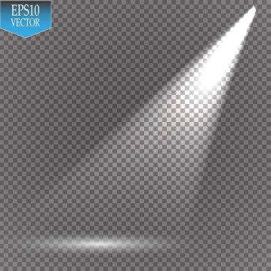 Vektör projektör. Sahne. Işık efektleri