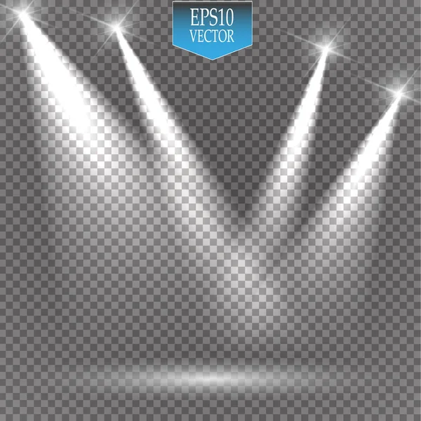 Vektör projektör. Sahne. Işık efektleri