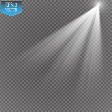 Noel yapılmış, ağaç beyaz glitter bokeh ışıkları ve parıldıyor. Parlayan yıldız, güneş parçacıklar ve kıvılcım lens ile şeffaf arka plan üzerinde etkisi flare