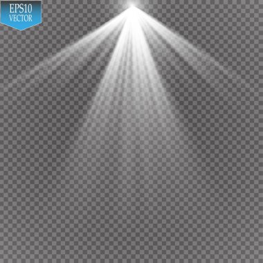 Vektör projektör. Sahne. Işık efektleri