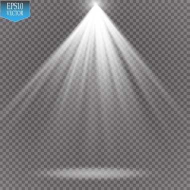 Vektör projektör. Sahne. Işık efektleri