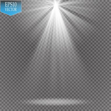 Vektör projektör. Sahne. Işık efektleri