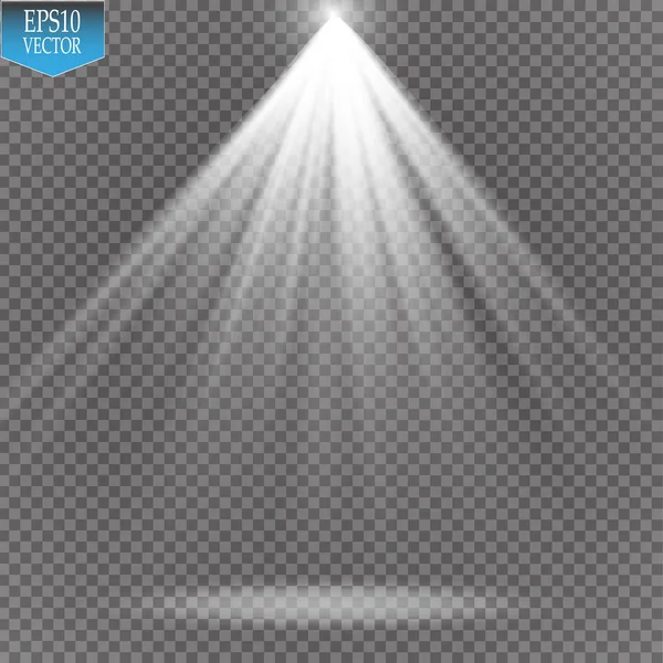 Vektör projektör. Sahne. Işık efektleri