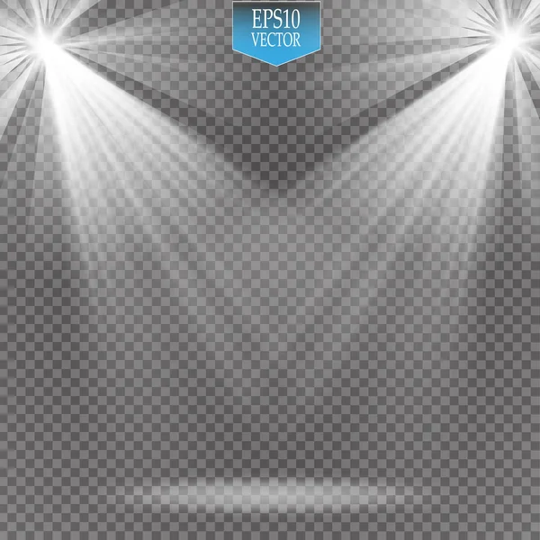 Vektör projektör. Sahne. Işık efektleri