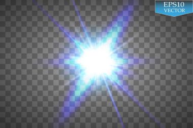 Parlak ışık efektlerinden oluşan yaratıcı bir konsept vektör kümesi siyah arka planda izole edilmiş kıvılcımlarla parlar. Resim tasarımı için, Noel kutlaması için pankart, sihirli ışık ışını