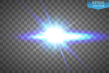 Parlak ışık efektlerinden oluşan yaratıcı bir konsept vektör kümesi siyah arka planda izole edilmiş kıvılcımlarla parlar. Resim tasarımı için, Noel kutlaması için pankart, sihirli ışık ışını