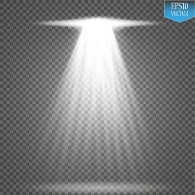 Vektör projektör. Sahne. Işık efektleri