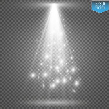 Vektör projektör. Sahne. Işık efektleri