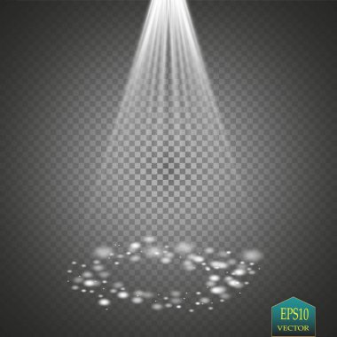 Vektör projektör. Sahne. Işık efektleri