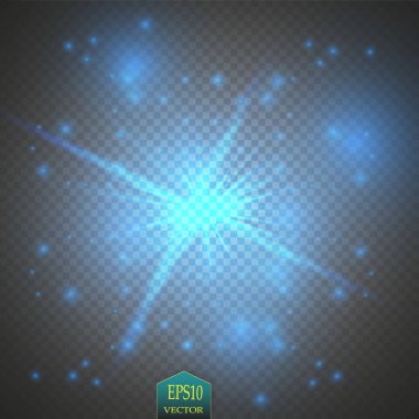 Parlak ışık efektlerinden oluşan yaratıcı bir konsept vektör kümesi siyah arka planda izole edilmiş kıvılcımlarla parlar. Resim tasarımı için, Noel kutlaması için pankart, sihirli ışık ışını