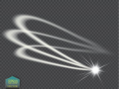 Soyut vektör sihirli parlayan yıldız ışığı efekti neon ile eğik çizgiler bulanık. Bokeh ile parlak toz yıldız iz.