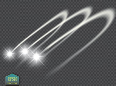 Soyut vektör sihirli parlayan yıldız ışığı efekti neon ile eğik çizgiler bulanık. Bokeh ile parlak toz yıldız iz.