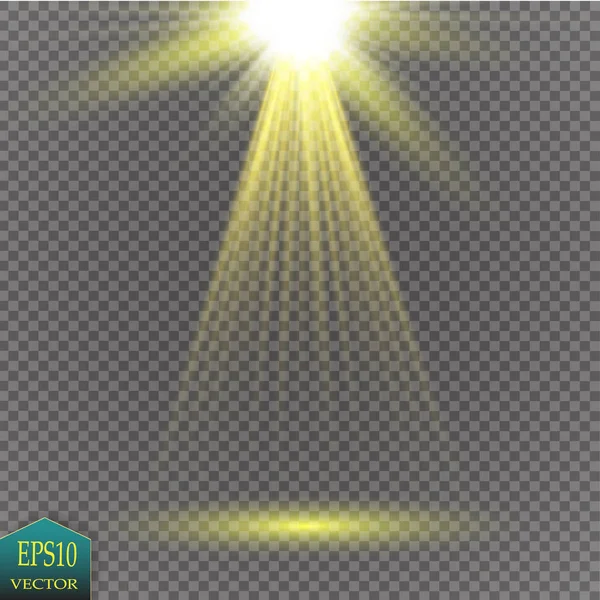 Vektör projektör. Sahne. Işık efektleri