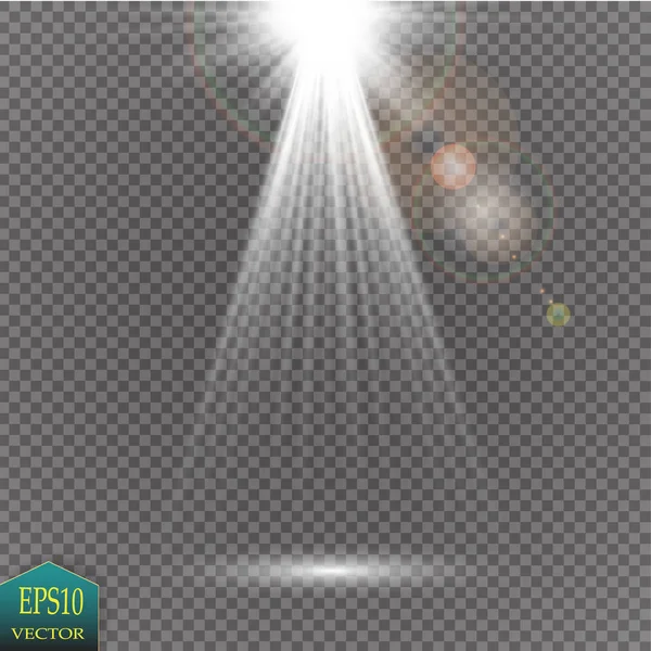 Vektör projektör. Sahne. Işık efektleri