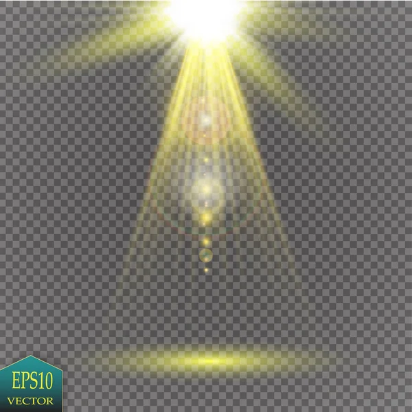 Vektör projektör. Sahne. Işık efektleri