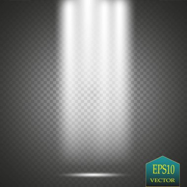 Vektör projektör. Sahne. Işık efektleri