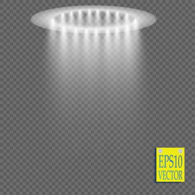 Vektör projektör. Sahne. Işık efektleri