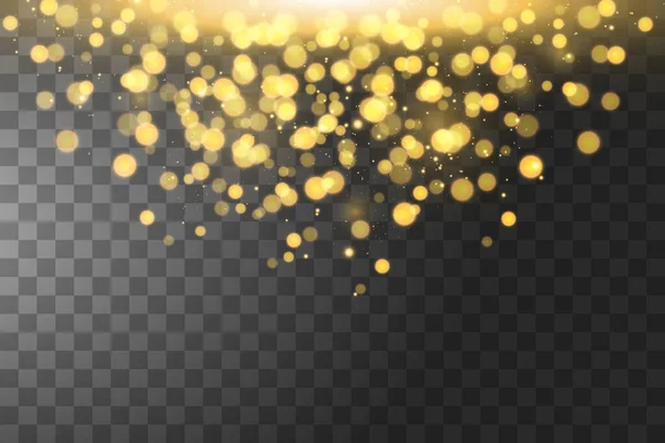 Textur Hintergrund abstrakt schwarz und golden glitzern und elegant für Weihnachten. funkelnde magische Staubpartikel. magisches Konzept. abstrakter Hintergrund mit Bokeh-Effekt. — Stockvektor