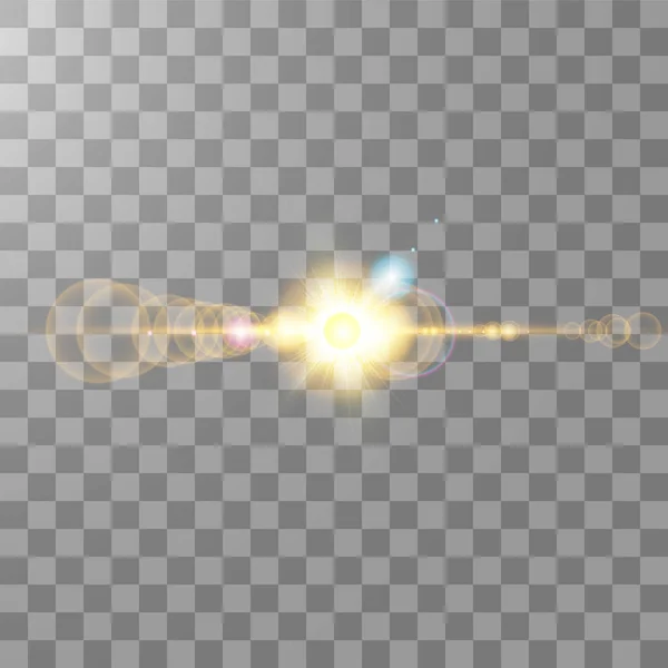 Vector transparent sunlight special lens flare light effect. Sun isolated on transparent background. Glow light effect