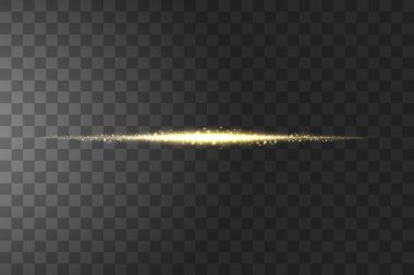 İzole edilmiş altın şeffaf efekt, parlaklık, patlama, parıltı, çizgi, güneş ışığı, kıvılcım ve yıldızlar. Resim tasarımı için, Noel kutlaması için pankart, sihirli ışık ışını