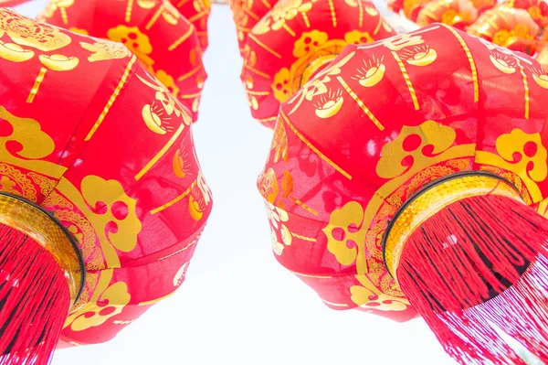 Lanternas chinesas são frequentemente encontradas no Ano Novo Chinês . — Fotografia de Stock