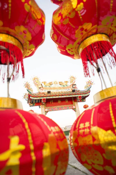 Lanternas Chinesas São Frequentemente Encontradas Ano Novo Chinês — Fotografia de Stock