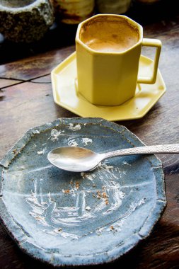 Kir kek yemek, dinlenme gibi lezzetli, yemek. Pasta p lekesi