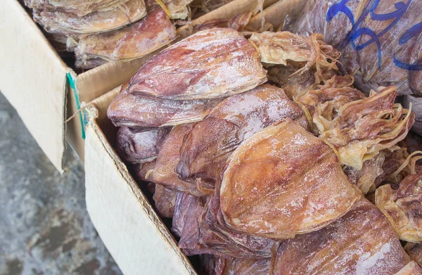 Tintenfisch Getrockneter Tintenfisch Der Der Sonne Getrocknet Und Lange Gelagert — Stockfoto