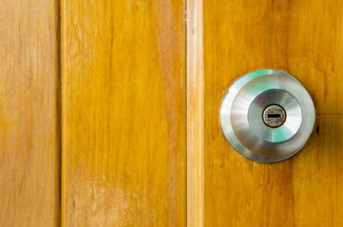 Kapı kolu ahşap backgrond, temel ahşap kapı 