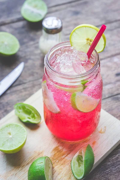 Red Lime Soda Soda beverage A mixture of Red nectar, salt, lemon  and soda mixed together to refresh and quench thirst.