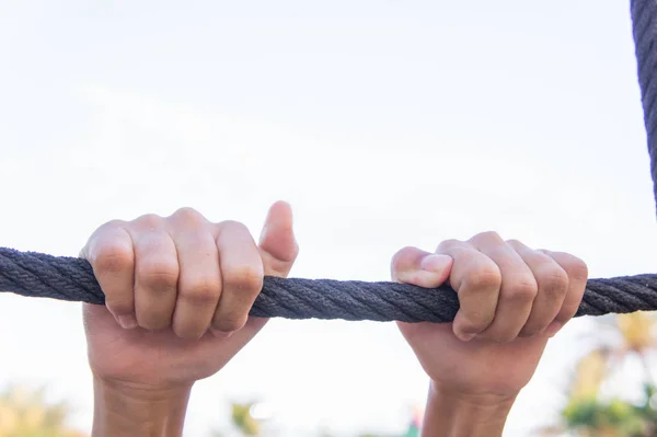 Pulling rope rope children's rope — Stock Photo, Image