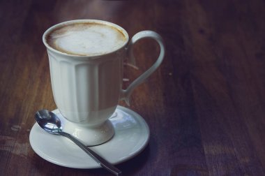 ahşap masa, ahşap arka plan iyilik içki üzerinde kahve sıcak içecek