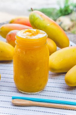 Mango meyve, mango smoothies içecek meyve mango yaz