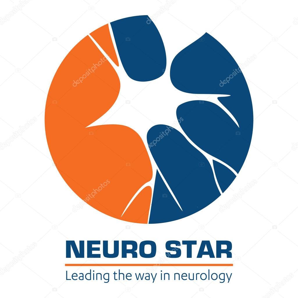 Illustration of the nervous system and neurological diseases. Brain, neuralgia, cervical plexus neuralgia, neuralgia and sciatic nerve.