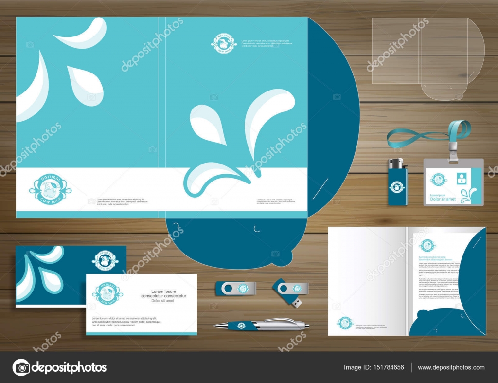 folder template milk cow yogurt or cream design for company folder template milk cow yogurt or cream design for company, Presentation templates