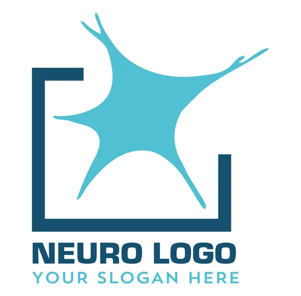 Neurologia neurologia logotipo médico — Vetor de Stock