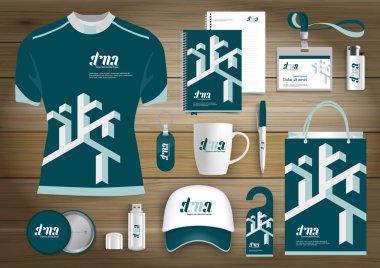 Hediye öğeleri iş kurumsal kimlik, vektör soyut renk promosyon Hatıra Eşyası tasarımı 