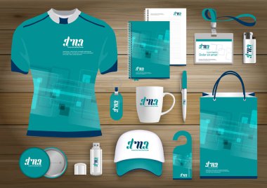 Hediye öğeleri iş kurumsal kimlik, vektör soyut renk promosyon Hatıra Eşyası tasarımı 