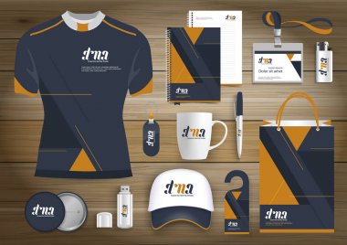 Hediye öğeleri iş kurumsal kimlik, vektör soyut renk promosyon Hatıra Eşyası tasarımı 