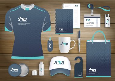 Hediye öğeleri iş kurumsal kimlik, vektör soyut renk promosyon Hatıra Eşyası tasarımı 