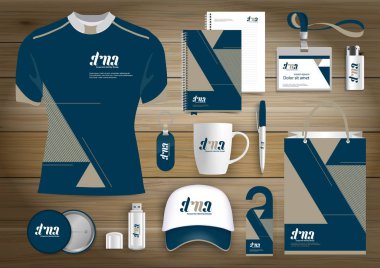 Hediye öğeleri iş kurumsal kimlik, vektör soyut renk promosyon Hatıra Eşyası tasarımı 