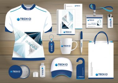 Hediye öğeleri iş kurumsal kimlik, vektör soyut renk promosyon Hatıra Eşyası tasarımı 