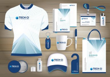 Hediye öğeleri iş kurumsal kimlik, vektör soyut renk promosyon Hatıra Eşyası tasarımı 