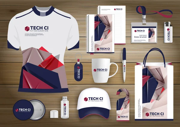 Hediye öğeleri iş kurumsal kimlik, vektör soyut renk promosyon Hatıra Eşyası tasarımı 